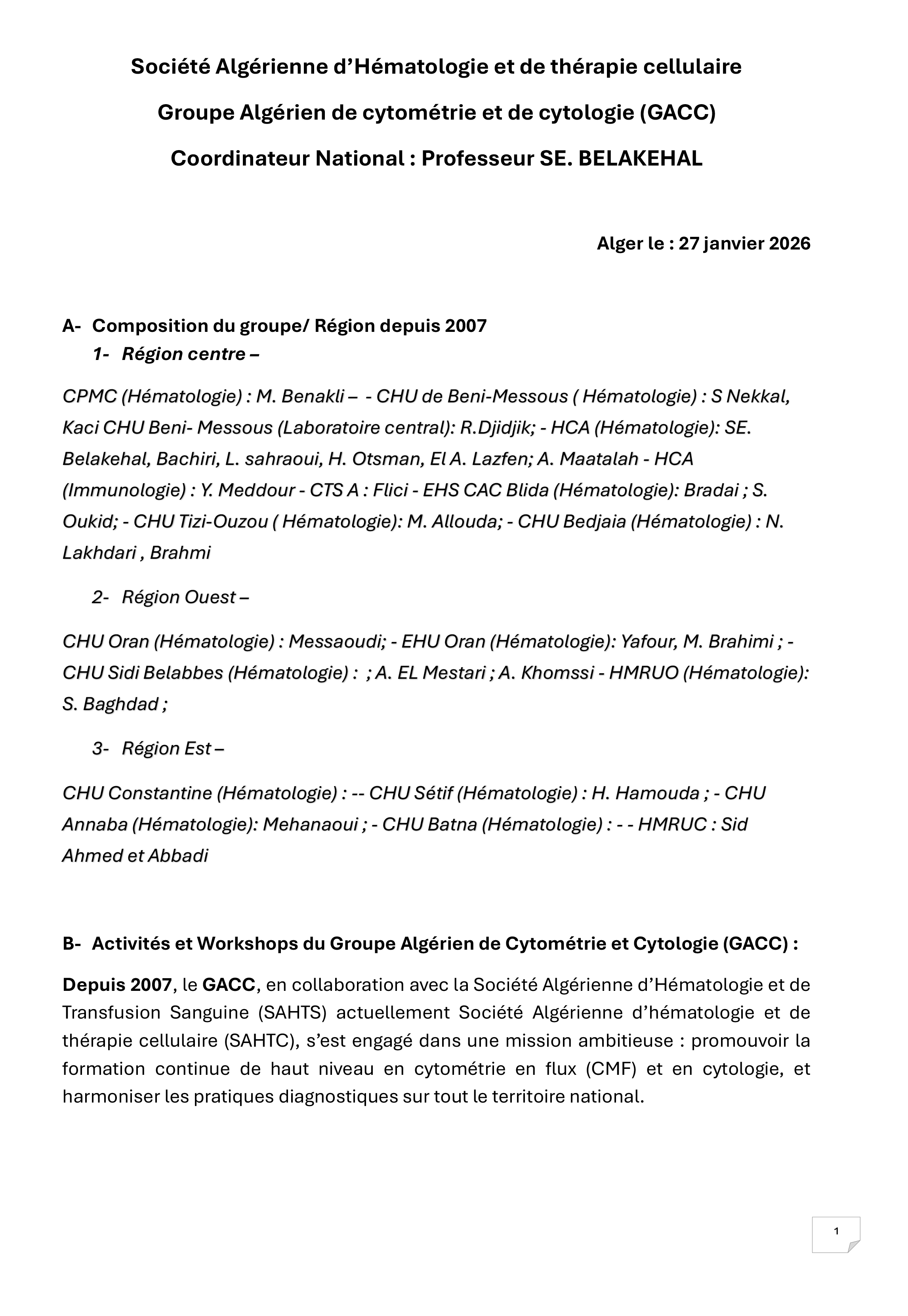Résumé des 9 workshops de la CMF et cytologie avec les référentiels (GACC) 2026